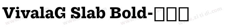 VivalaG Slab Bold字体转换 VivalaG Slab Bold字体转换